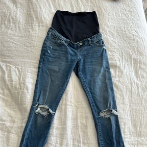 Abercrombie distressed maternity jeans